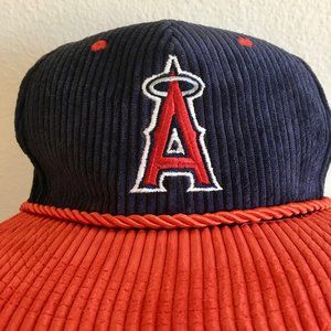 Anaheim X California Angels Hat RARE Corduroy Cap